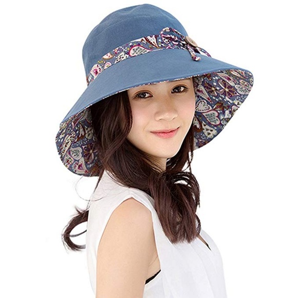 Womens Sun Hat Summer  UV Protection Beach  Hat - Picture 2 of 4